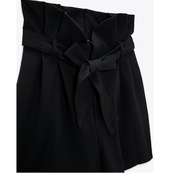NWT Zara High Waisted Paperbag Shorts With Ties - Picture 5 of 10